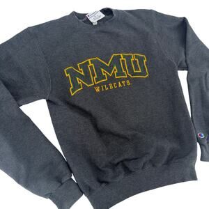 Vintage Champion NMU Wildcats Gray Crewneck Sweatshirt XS